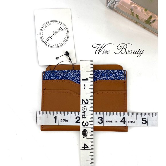 Bespoke Unisex Tan Leather Card Holder Wallet Leather NEW MSRP $30 - Picture 3 of 6